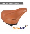 Sillín Velo elastomer cuero marrón
