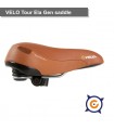 Sillín Velo elastomer cuero marrón