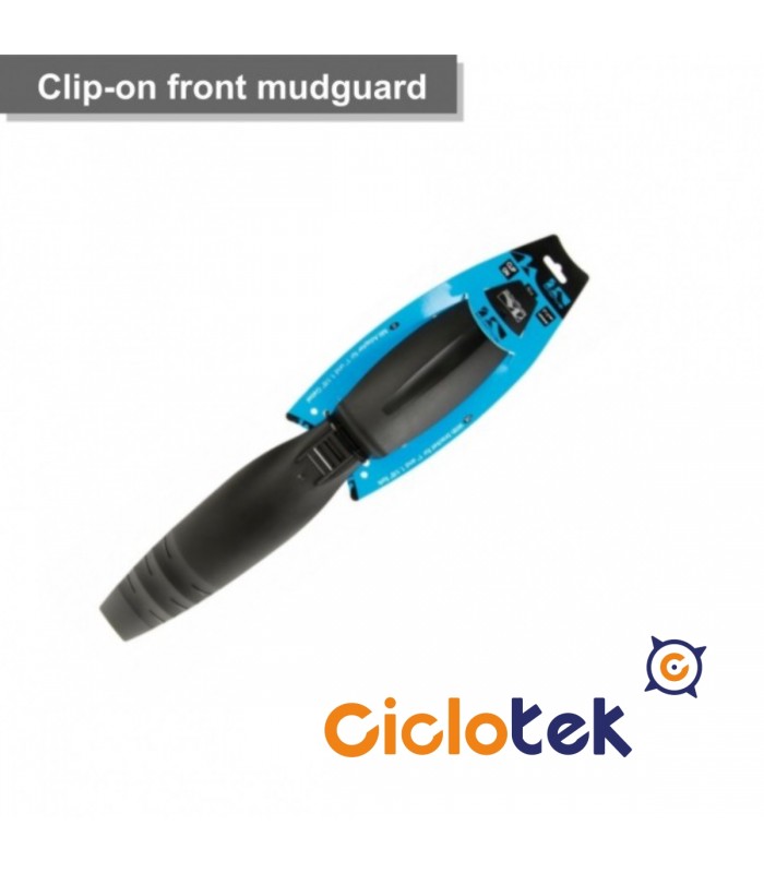 Clip-on front mudguard