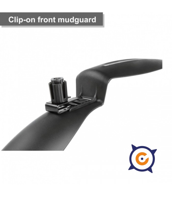 Clip-on front mudguard