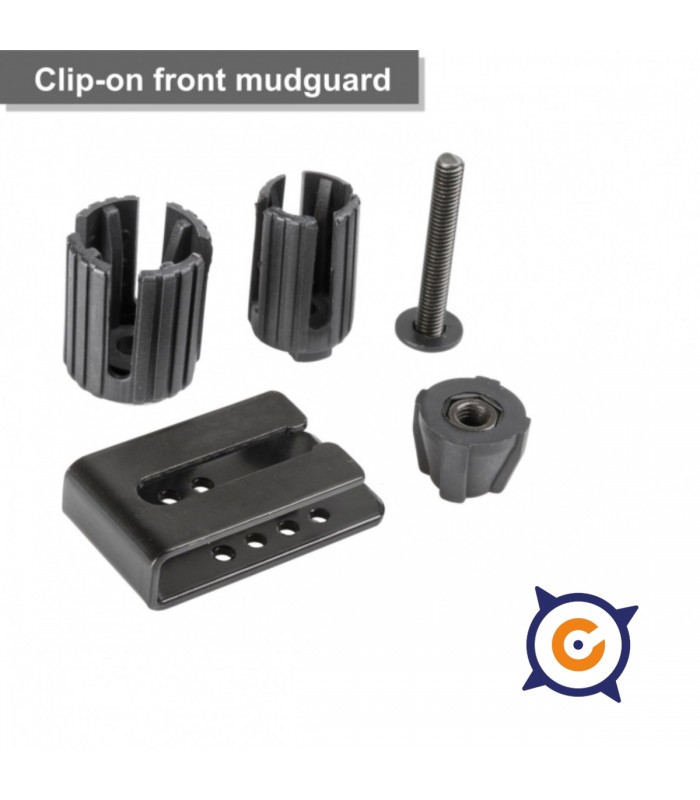 Clip-on front mudguard