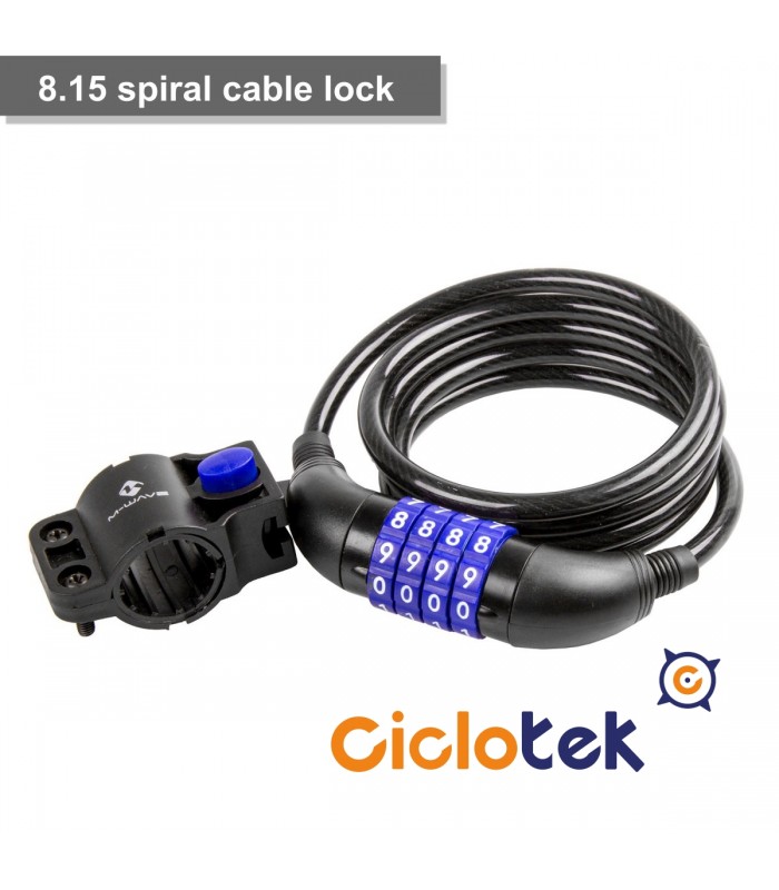 Candado espiral 8X1500 de combinación