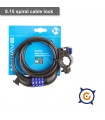 Candado espiral 8X1500 de combinación