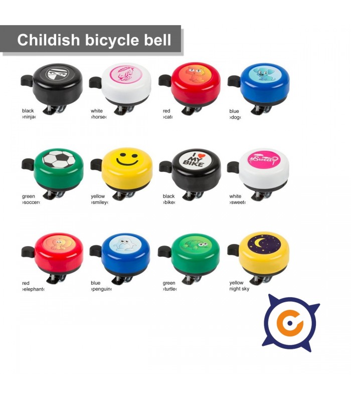 Box with 12 childish bicycle bell