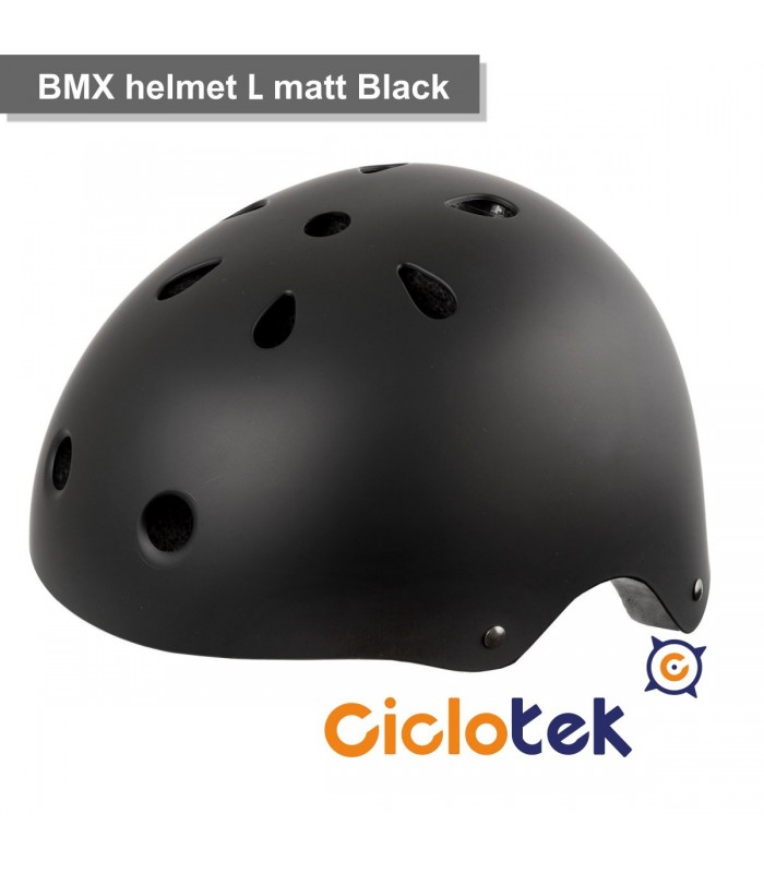 Casco BMX L negro mate