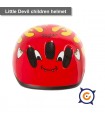 Casco niño S rojo llamas