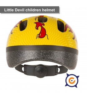 Casco niño S rojo llamas