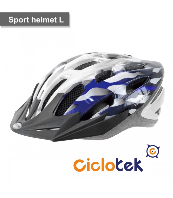 Casco deportivo L Azul