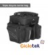 Triple bicycle carrier bag
