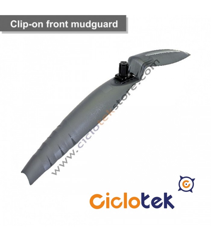 Clip-on front mudguard