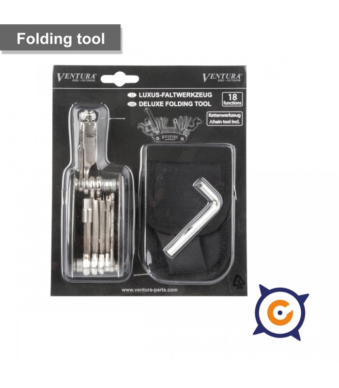 Mini herramienta plegable 18 con funda