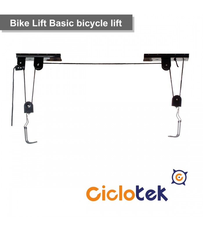 Elevador bicicletas por polea