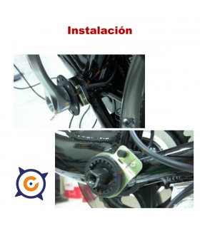Sensor de pedaleo + disco de 8 imanes 65 mm conexiones waterproof