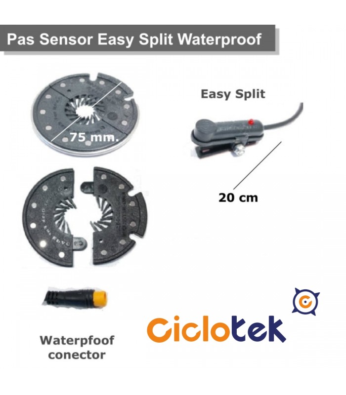 Sensor de pedaleo + disco de 12 imanes Easy Split waterproof