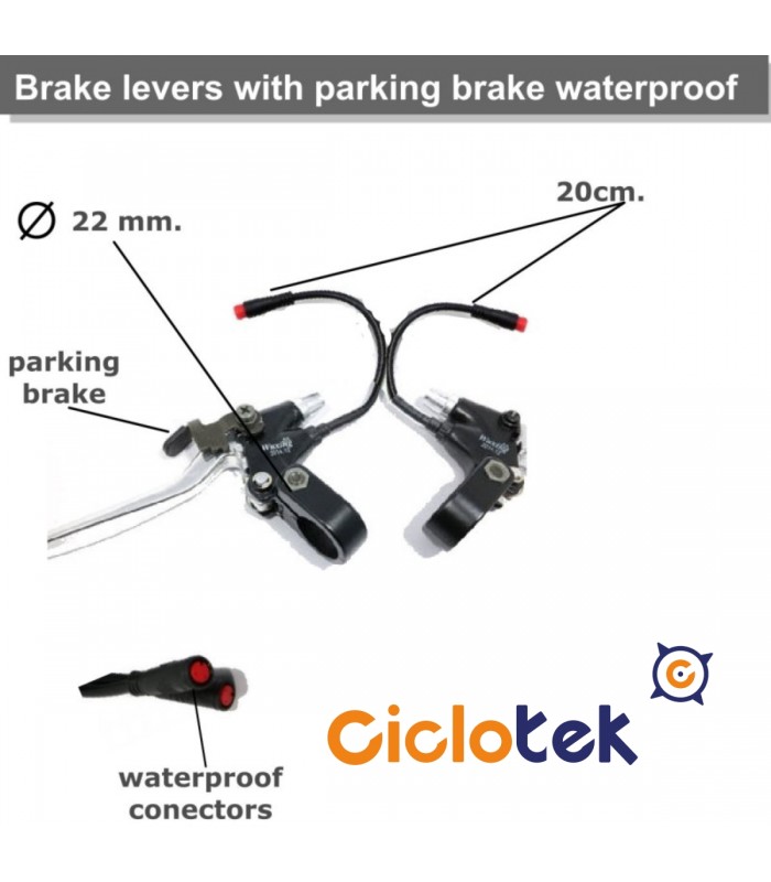 Brake levers with parking brake waterproof