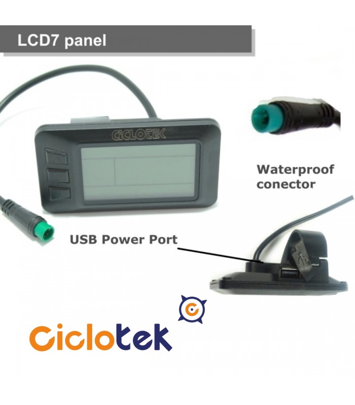 Pantalla LCD5 con salida usb  (conector waterproof)