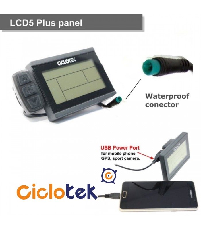 Pantalla LCD5 plus con salida usb