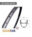 Llanta de 26" doble pared