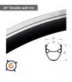 Llanta de 24" doble pared