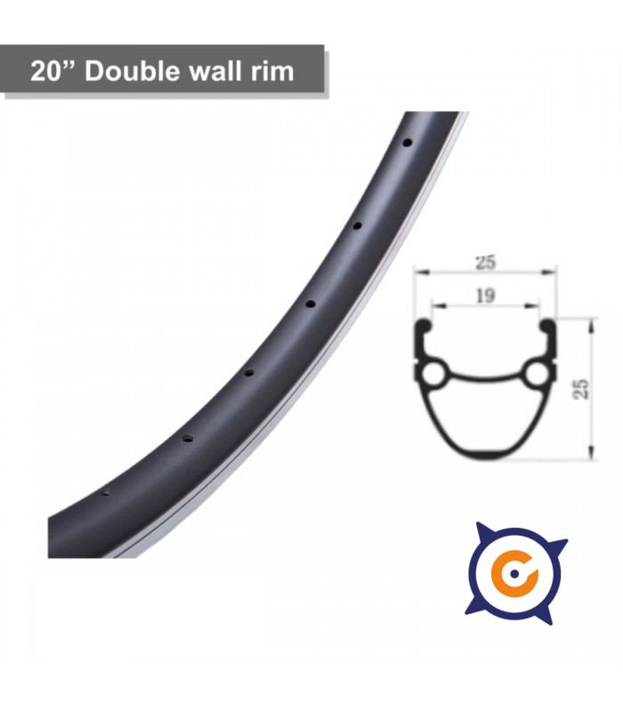 Llanta de 20" doble pared