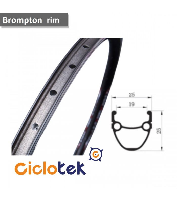Llanta plata Brompton