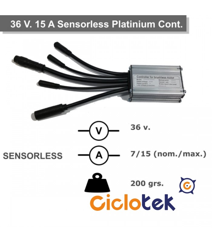 Controlador platinium  36 v. 15 Ah. sensorles