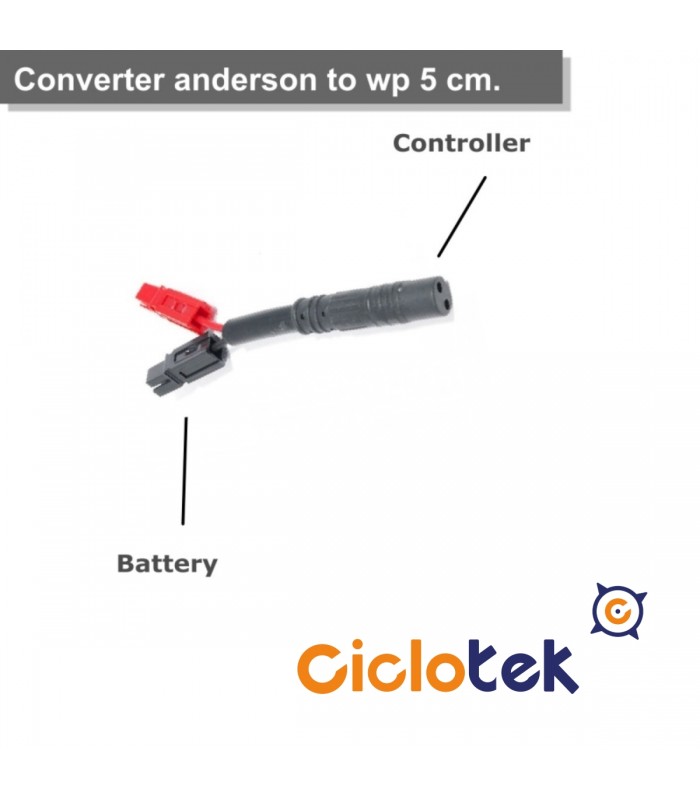 Conversor controlador Watgerproof a batería Anderson 5 cm.