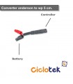 Conversor controlador Watgerproof a batería Anderson 5 cm.