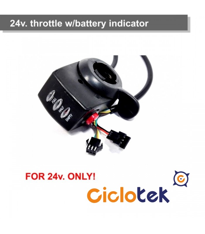 Acelerador de gatillo 24v. con indicador de batería