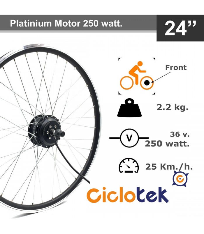 Motor Platinium delantero 250 vatios,25 km/h 