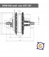 Motor BPM trasero 500 vatios 28", casete