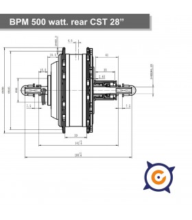 BPM 500 watt. motor 28" rear cassette