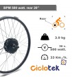 BPM motor 500 watt. rear thread 20"
