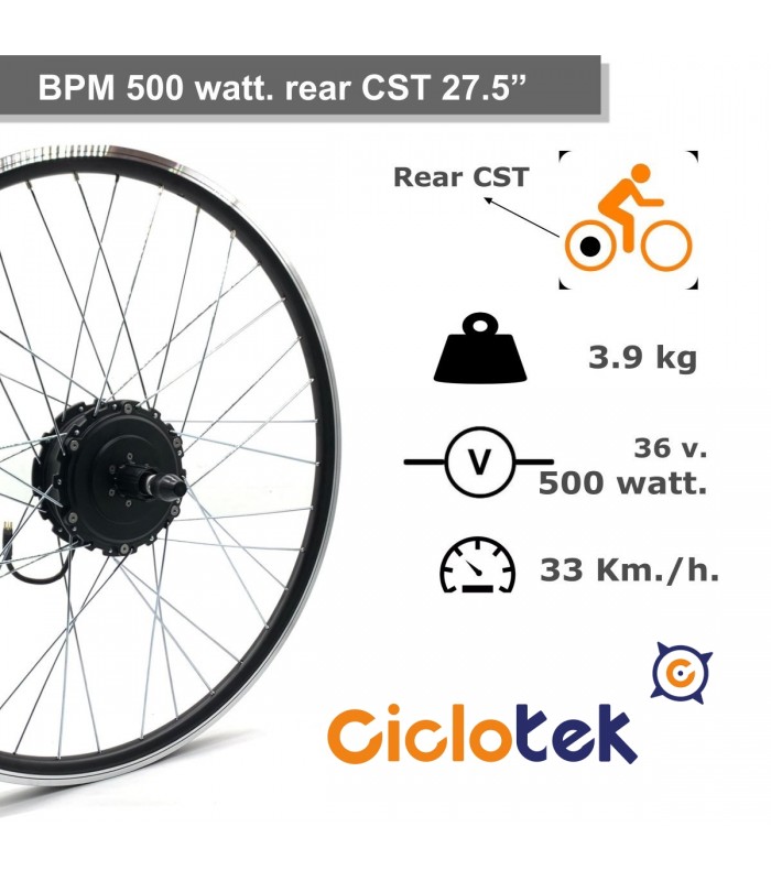 BPM Motor 500 watt. 28" rear casette