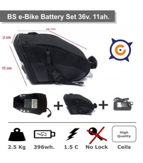 Set Batería BS 36v 11 Ah.