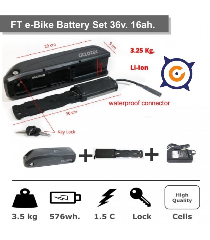 Set Batería FT 36v 16 Ah.