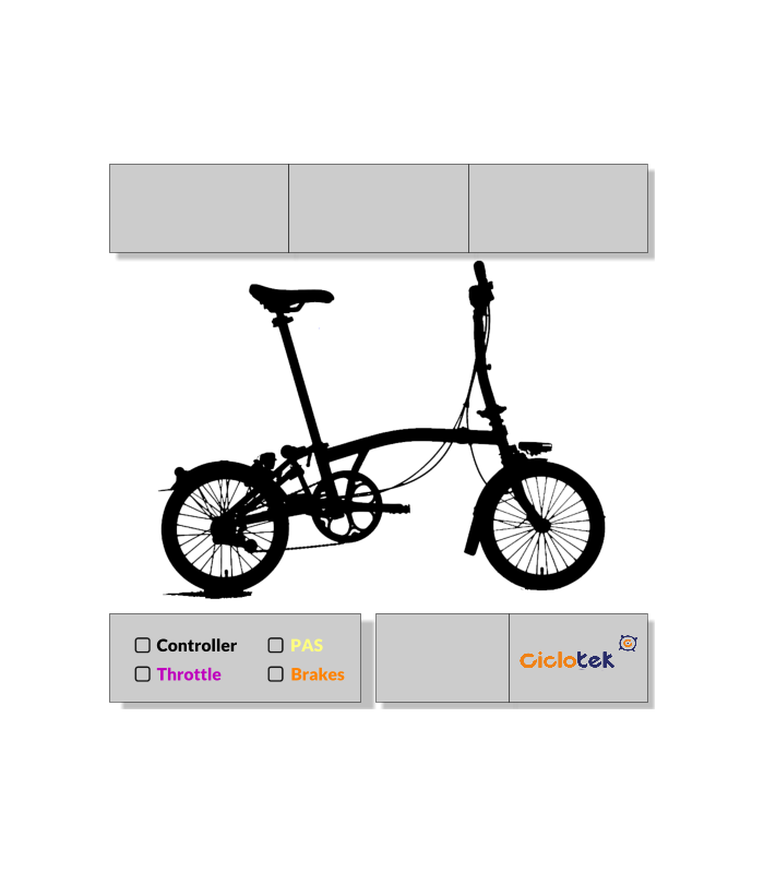 Kit de conversión para bicicletas bromptom
