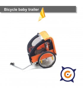 Remolque / Jogger Ciclotek 2 niños azul/gris