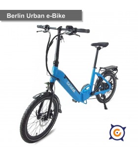 Bicicleta eléctrica plegable Berlín Azul