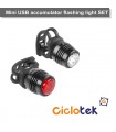 Juego de mini pilotos delantero/trasero  recargable por USB