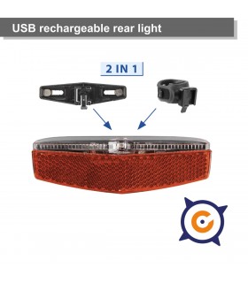 Juego de luces delantero/trasero recargables por USB