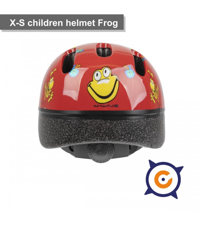 Casco niño S rojo  rana