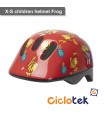 Casco niño S rojo  rana