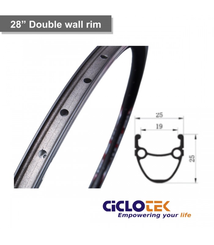 Llanta de 28" doble pared