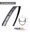 Llanta de 28" doble pared