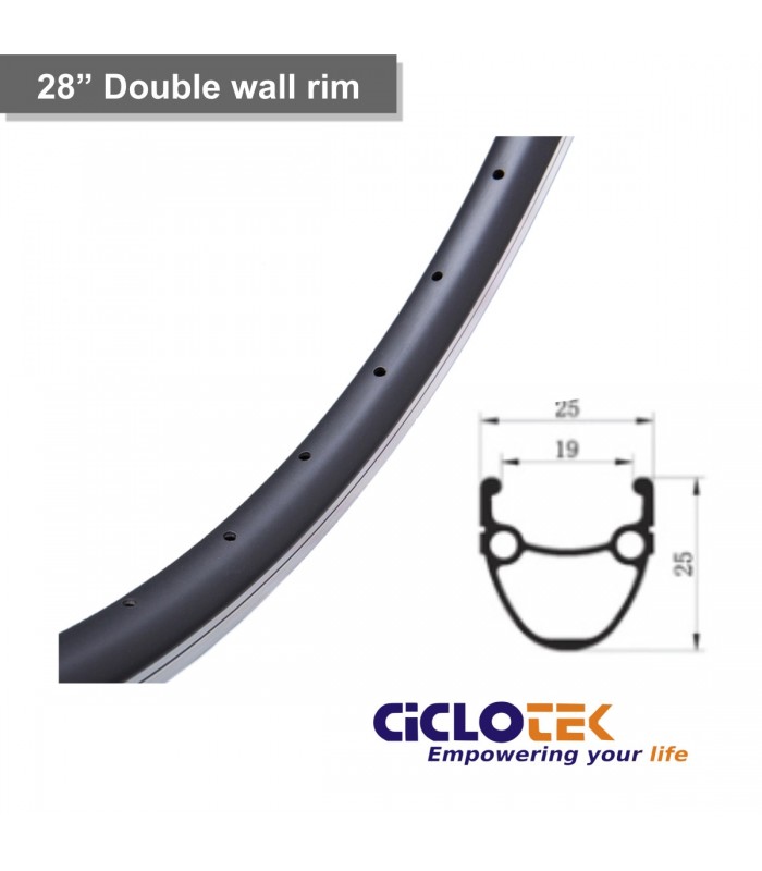 Llanta de 28" doble pared