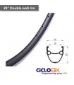 Llanta de 28" doble pared