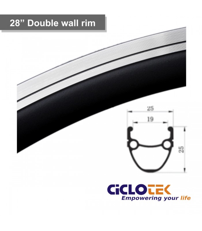 Llanta de 28" doble pared