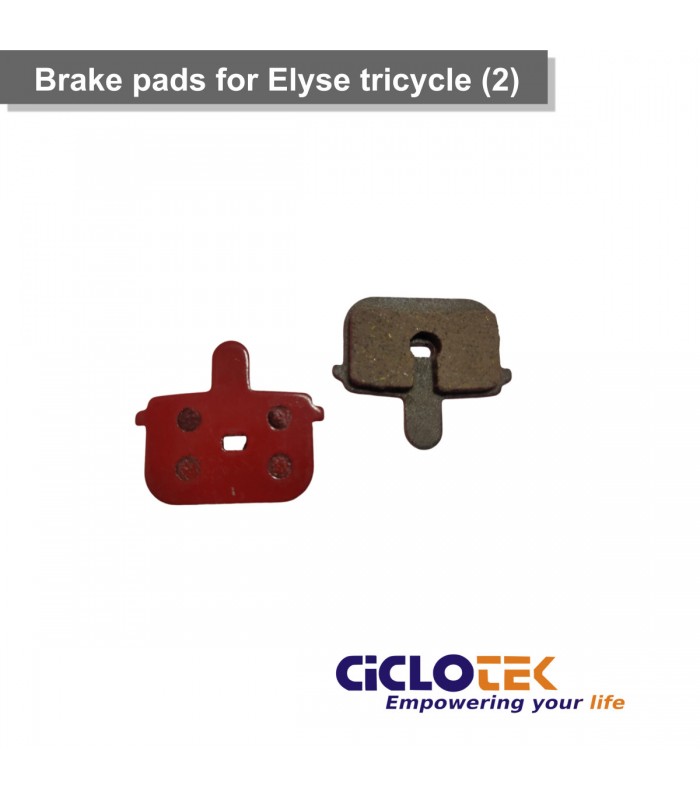 Pareja de pastillas de freno para triciclo Elyse