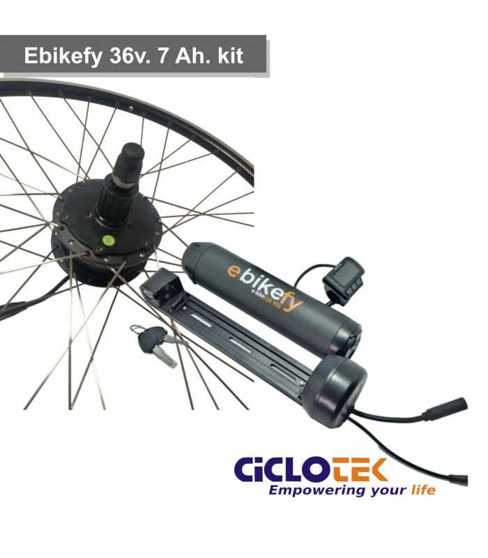 Ebikefy kit with 7 Ah battery